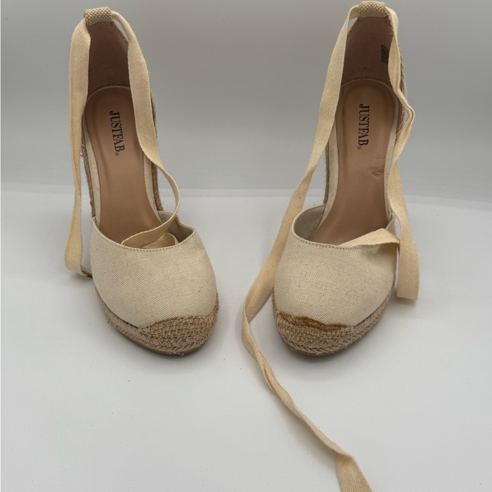 JustFab Women's Tan Espadrille Shoes
